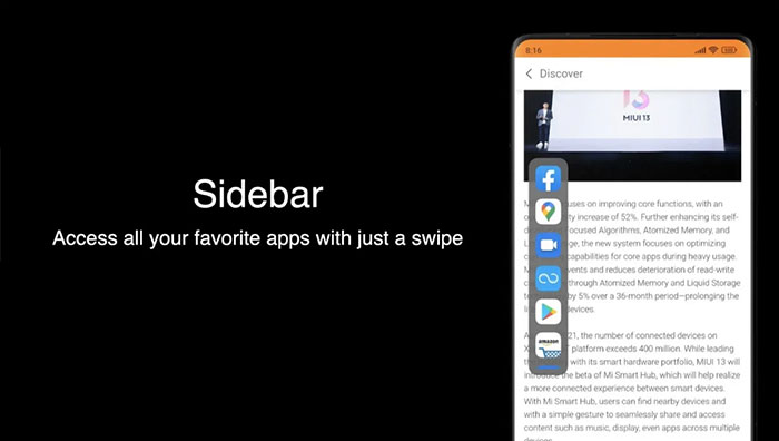 Боковая панель Xiaomi - как включить, настроить и как убрать?