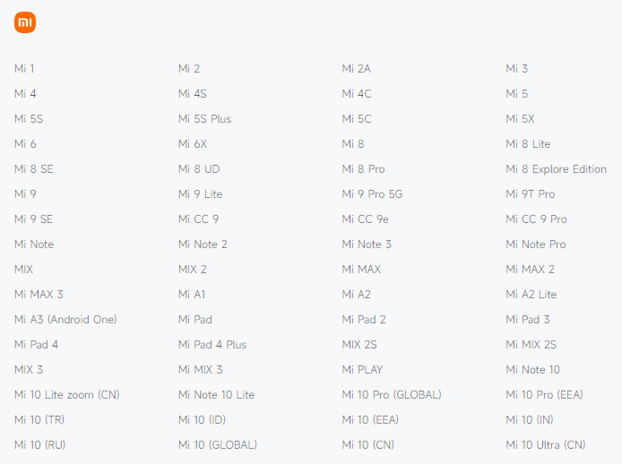 Xiaomi прекратила поддержку ещё шести моделей смартфонов